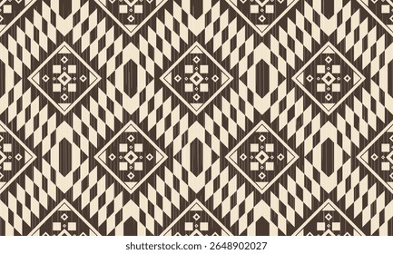 Navajo tribal vector seamless pattern. Native American ornament. Ethnic South Western decor style. Boho geometric ornament. Vector seamless pattern. Mexican blanket, rug. Woven carpet illustration