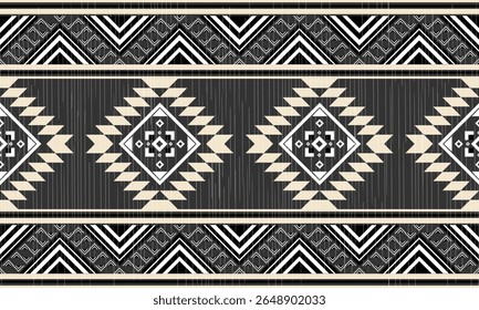 Navajo tribal vector seamless pattern. Native American ornament. Ethnic South Western decor style. Boho geometric ornament. Vector seamless pattern. Mexican blanket, rug. Woven carpet illustration
