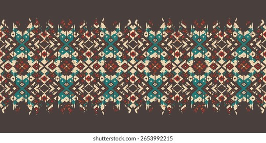 Navajo tribal vector seamless pattern. Native American ornament. Ethnic South Western decor style. Boho geometric ornament. Vector seamless pattern. Mexican blanket, rug. Woven carpet illustration