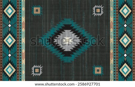 Navajo tribal vector seamless pattern. Native American ornament. Ethnic South Western decor style. Boho geometric ornament. Vector seamless pattern. Mexican blanket, rug. Woven carpet illustration