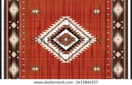 Navajo tribal vector seamless pattern. Native American ornament. Ethnic South Western decor style. Boho geometric ornament. Vector seamless pattern. Mexican blanket, rug. Woven carpet illustration