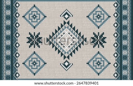 Navajo tribal vector seamless pattern. Native American ornament. Ethnic South Boho geometric ornament. blanket, rug. Woven carpet