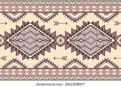 Navajo tribal vector seamless pattern.Native American ornament.Abstract ethnic geometric pattern background design wallpaper, Indian border background,carpet,wallpaper,clothing,wrapping,batic,fabric,