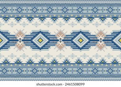 Navajo tribal vector seamless pattern.Native American ornament.Abstract ethnic geometric pattern background design wallpaper, Indian border background,carpet,wallpaper,clothing,wrapping,batic,fabric,