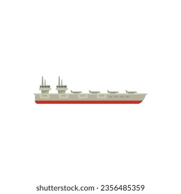 Naval aircraft icon flat vector. Navy ship. Military warship isolated