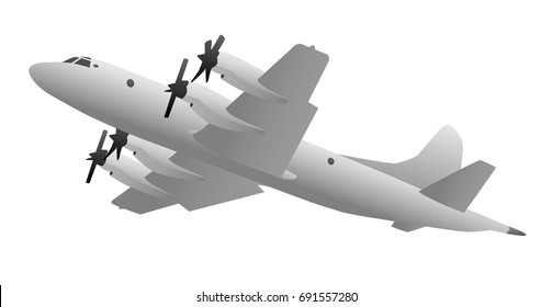 Naval Anti-Submarine and Maritime Surveillance Military Airplane
