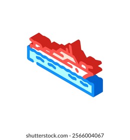 naval destroyer ship marine isometric icon vector. naval destroyer ship marine sign. isolated symbol illustration