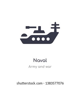 naval icon. isolated naval icon vector illustration from army and war collection. editable sing symbol can be use for web site and mobile app