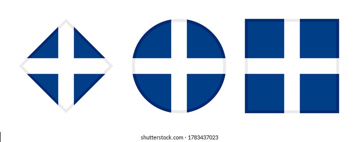 conjunto de iconos de la bandera de grecia

