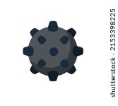 Naval mine. Bomb to destroy ships. Military weapons icon.