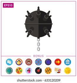 Naval Mine with Chain Icon