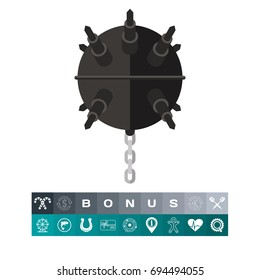 Naval Mine with Chain Icon
