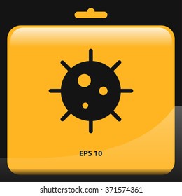 naval mine icon for web and mobile. flat design style