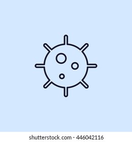 naval mine line icon