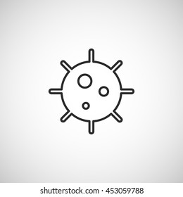 naval mine line icon