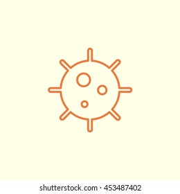 naval mine line icon