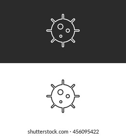 naval mine line icon