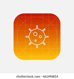 naval mine line icon