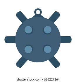 Naval mine vector illustration isolated icon sea bomb