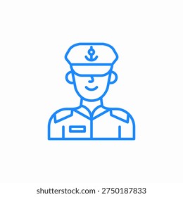 naval officer icon sign vector