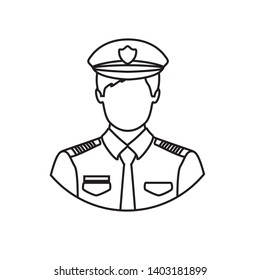 The naval officer wears a uniform. - Vector
