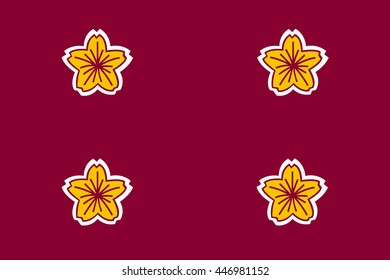 Naval Standard of the Vice Minister of Defense of Japan. Proportion 2:3. EPS10.