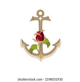 NAVAL SYMBOL STILL FOR TATOO AND NAVIGATION