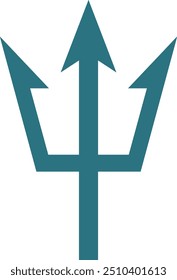 Naval trident symbol. Nautical sign. Neptune icon