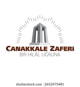 Projeto do logotipo da Vitória Naval de Çanakkale. Galípoli. 18 de março de 1915 Çanakkale Naval Battles.