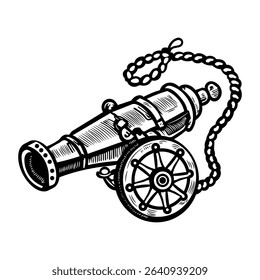 Naval whistle icon in vintage style