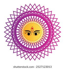 Navaratri Festival Hinduism Goddess Durga 's Eyes with decoration element