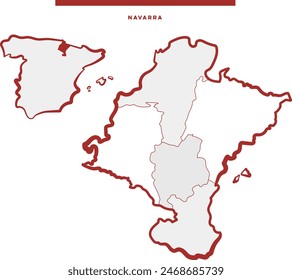 Navarra Map, Espana, Europe, Geography