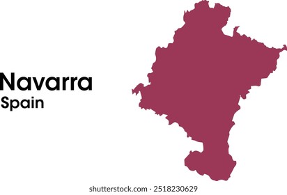 mapa de navarra spain em vetores