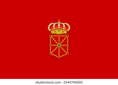 A bandeira de Navarra representa sua rica história e patrimônio cultural. Esta comunidade autônoma do norte da Espanha é conhecida por Pamplona, paisagens cênicas e tradições únicas