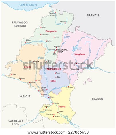 navarre administrative map