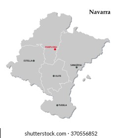 navarre, simple administrative map