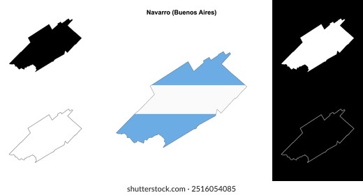 Conjunto de mapas do departamento de Navarro (Buenos Aires)