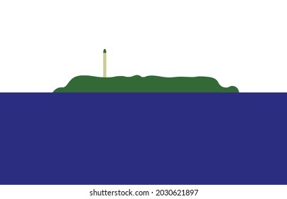 Navassa Island flag vector icon