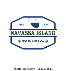 Navassa Island Map Vector , Country Logo