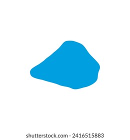 Navassa map vector pale blue isolated on white background. Flat, Icon, Easy drawing style.