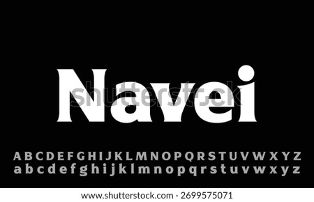 Naveid Arabic DEMO Extra Bold vector font alphabet with numbers