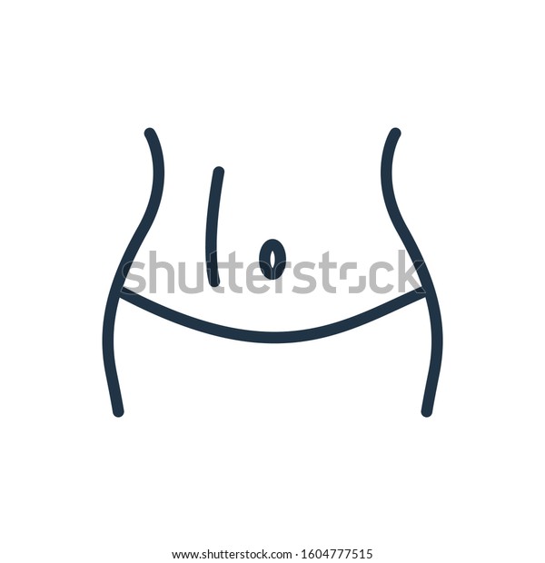Navel icon. Isolated waist and navel icon line\
style. Premium quality vector symbol drawing concept for your logo\
web mobile app UI\
design.