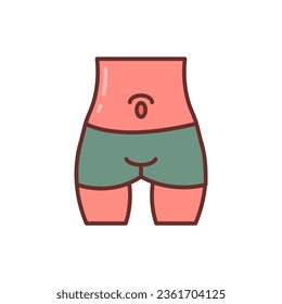 Navel icon in vector. Illustration