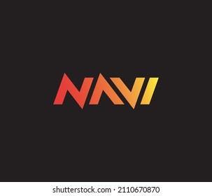 Diseño de logotipo de monograma NAVI Letter Typhography Initials