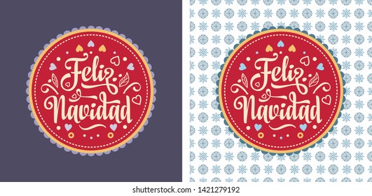 Navidad. Feliz navidad. Christmas banner. Xmas Background design shristmas greeting card.
Merry Chrismas Happy Holyday. Xmas card on Spanish. Warm wishes for happy holidays in Spain. Winter decor 