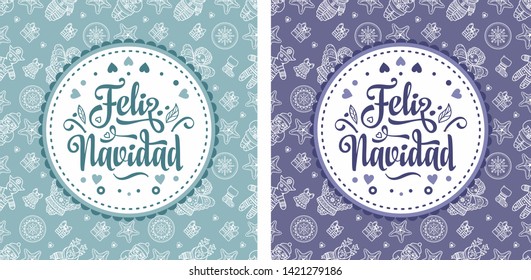 Navidad Feliz navidad. Christmas banner.Xmas Background design shristmas greeting card.
Merry Chrismas Happy Holyday. Xmas Spanish Warm wishes for happy holidays in Spain, Cuba, Mexico Winter decor 