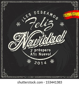 navidad spanish vector invite tarjeta christmas offer spain lettering white spanish chalk lettering of christmas and new year sale discount offers and greetings on blackboard navidad spanish vector in