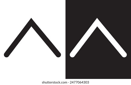Navigate Up Arrow icon.  Vector illustration. EPS 10