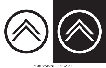 Navigate Up Arrow icon.  Vector illustration. EPS 10