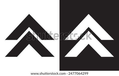 Navigate Up Arrow icon.  Vector illustration. EPS 10